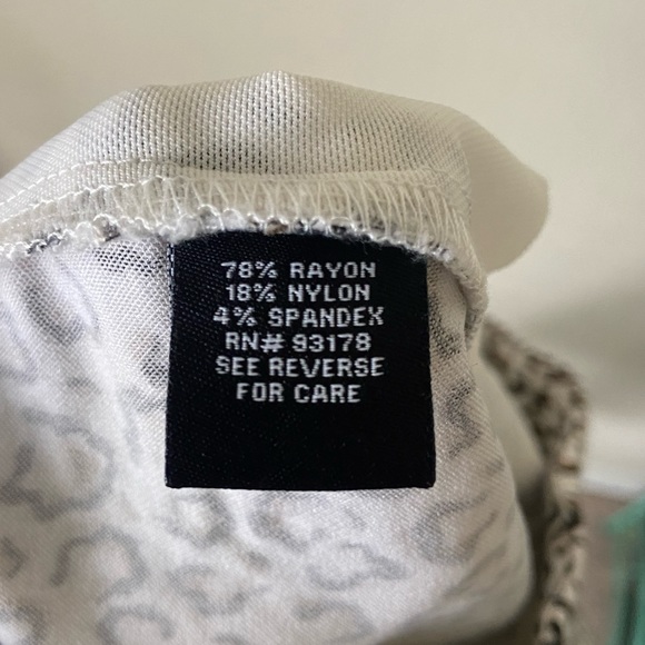 Premise Leopard Print Pull-On White Skinny Stretch Pants, Size S - Picture 4 of 5